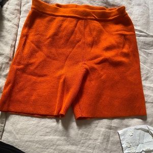 Jacquemus orange pink ribbed shorts 38
